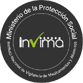 Sello del INVIMA, Instituto Nacional de Vigilancia de Medicamentos y Alimentos de Colombia