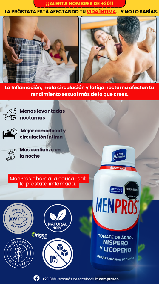 No es tu deseo, es tu próstata. MenPros es la solución.